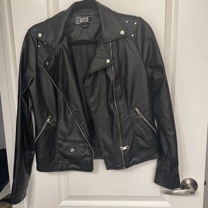 Black leather jacket